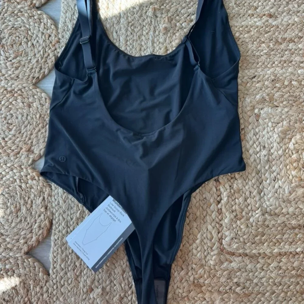 Lululemon Wundermost Nulu Mesh Bodysuit Black Size M New With Tags - Picture 7 of 15